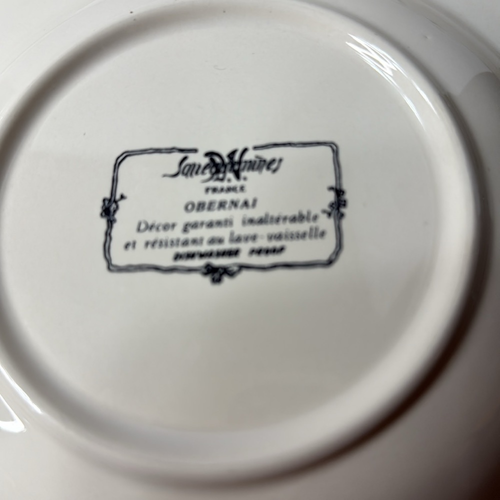 Sarreguemines Obernai Soup Salad 9”Bowls Set of 4 Vintage H Loux Made in France - Picture 7 of 10